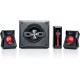 Genius SW-G2.1 1250 conjunto de altavoces 2.1 canales 38 W Negro, Rojo 31730019400